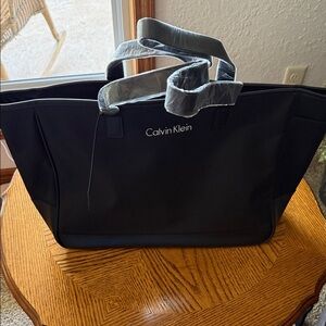 Calvin Klein Black and Gray Tote